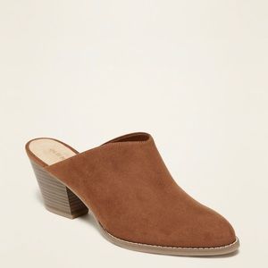 Women Faux-Suede Mule Booties